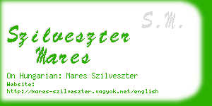 szilveszter mares business card